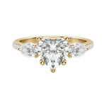 Load image into Gallery viewer, RHEA ACCENTED HEART CUT MOISSANITE ENGAGEMENT RING