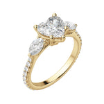 Load image into Gallery viewer, RHEA ACCENTED HEART CUT MOISSANITE ENGAGEMENT RING