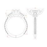 Load image into Gallery viewer, RHEA ACCENTED MARQUISE CUT MOISSANITE ENGAGEMENT RING