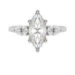 Load image into Gallery viewer, RHEA ACCENTED MARQUISE CUT MOISSANITE ENGAGEMENT RING