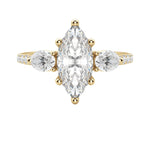 Load image into Gallery viewer, RHEA ACCENTED MARQUISE CUT MOISSANITE ENGAGEMENT RING
