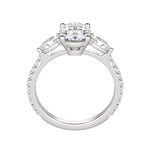 Load image into Gallery viewer, RHEA ACCENTED OVAL CUT MOISSANITE ENGAGEMENT RING