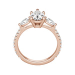 Load image into Gallery viewer, RHEA ACCENTED PEAR CUT MOISSANITE ENGAGEMENT RING
