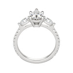 Load image into Gallery viewer, RHEA ACCENTED PEAR CUT MOISSANITE ENGAGEMENT RING