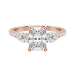 Load image into Gallery viewer, RHEA ACCENTED RADIANT CUT MOISSANITE ENGAGEMENT RING