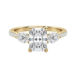 Load image into Gallery viewer, RHEA ACCENTED RADIANT CUT MOISSANITE ENGAGEMENT RING