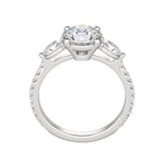 Load image into Gallery viewer, RHEA ACCENTED ROUND CUT MOISSANITE ENGAGEMENT RING