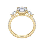 Load image into Gallery viewer, RHEA ACCENTED ROUND CUT MOISSANITE ENGAGEMENT RING