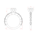 Load image into Gallery viewer, GAIA ROUND CUT MOISSANITE ENGAGEMENT RING