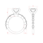 Load image into Gallery viewer, GAIA PRINCESS CUT MOISSANITE ENGAGEMENT RING