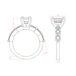 Load image into Gallery viewer, JUNO RADIANT CUT MOISSANITE ENGAGEMENT RING