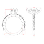 Load image into Gallery viewer, GAIA MARQUISE CUT MOISSANITE ENGAGEMENT RING