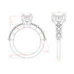Load image into Gallery viewer, JUNO OVAL CUT MOISSANITE ENGAGEMENT RING