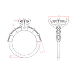 Load image into Gallery viewer, JUNO MARQUISE CUT MOISSANITE ENGAGEMENT RING