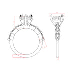 Load image into Gallery viewer, JUNO HEART CUT MOISSANITE ENGAGEMENT RING