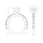 Load image into Gallery viewer, GAIA CUSHION CUT MOISSANITE ENGAGEMENT RING