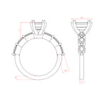 Load image into Gallery viewer, JUNO EMERALD CUT MOISSANITE ENGAGEMENT RING