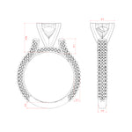 Load image into Gallery viewer, VITA CUSHION CUT MOISSANITE ENGAGEMENT RING