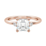 Load image into Gallery viewer, ZARA ASSCHER CUT MOISSANITE ENGAGEMENT RING