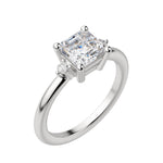 Load image into Gallery viewer, ZARA ASSCHER CUT MOISSANITE ENGAGEMENT RING