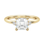 Load image into Gallery viewer, ZARA ASSCHER CUT MOISSANITE ENGAGEMENT RING