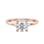 Load image into Gallery viewer, ZARA ROUND CUT MOISSANITE ENGAGEMENT RING