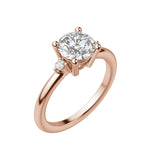 Load image into Gallery viewer, ZARA ROUND CUT MOISSANITE ENGAGEMENT RING