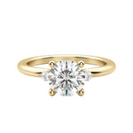 Load image into Gallery viewer, ZARA ROUND CUT MOISSANITE ENGAGEMENT RING