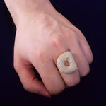 Load image into Gallery viewer, A-Z LETTERS ICED OUT MOISSANITE DIAMOND CUSTOMIZABLE RING, PERSONALIZED RING