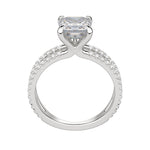 Load image into Gallery viewer, DUET ACCENTED ASSCHER CUT MOISSANITE ENGAGEMENT RING