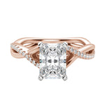 Load image into Gallery viewer, CHIC ACCENTED RADIANT CUT MOISSANITE ENGAGEMENT RING