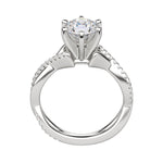 Load image into Gallery viewer, CHIC ACCENTED ROUND CUT MOISSANITE ENGAGEMENT RING