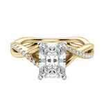Load image into Gallery viewer, CHIC ACCENTED RADIANT CUT MOISSANITE ENGAGEMENT RING