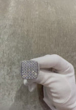 Load image into Gallery viewer, MEN’S 925 SILVER FULLY ICED OUT MOISSANITE 10.96 CT VVS1 QUALITY MOISSANITE RING