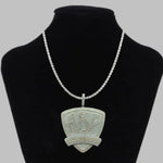 Load image into Gallery viewer, ALL BOUT PAPER BIG LUXURY BAGUETTE & ROUND MOISSANITE DIAMOND ABP ICED OUT PENDANT