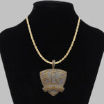 Load image into Gallery viewer, ALL BOUT PAPER BIG LUXURY BAGUETTE & ROUND MOISSANITE DIAMOND ABP ICED OUT PENDANT