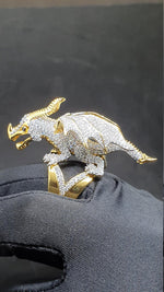 Load image into Gallery viewer, ANIMAL DRAGON SHAPED IN 925 SILVER WITH MOISSANITE STONE TRENDY CUSTOMIZED RING
