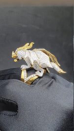 Load image into Gallery viewer, ANIMAL DRAGON SHAPED IN 925 SILVER WITH MOISSANITE STONE TRENDY CUSTOMIZED RING