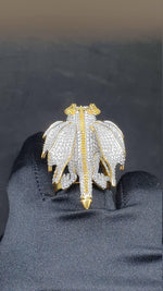 Load image into Gallery viewer, ANIMAL DRAGON SHAPED IN 925 SILVER WITH MOISSANITE STONE TRENDY CUSTOMIZED RING