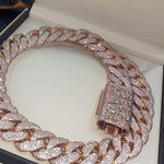 Load image into Gallery viewer, mens rose gold cuban link chain
