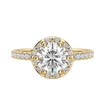 Load image into Gallery viewer, ARIA ROUND CUT MOISSANITE ENGAGEMENT RING
