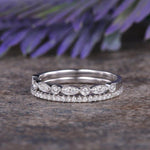 Load image into Gallery viewer, ART DECO MILGRAIN ETERNITY STACKING BAND SIMPLE WEDDING BAND