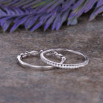 Load image into Gallery viewer, ART DECO MILGRAIN ETERNITY STACKING BAND SIMPLE WEDDING BAND