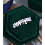 Load image into Gallery viewer, ASSCHER CUT WEDDING BRIDAL STACKING MATCHING BAND PROMISE GIFT