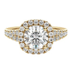 Load image into Gallery viewer, AURA ROUND CUT MOISSANITE ENGAGEMENT RING
