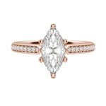 Load image into Gallery viewer, EDIT ACCENTED MARQUISE CUT MOISSANITE ENGAGEMENT RING