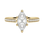 Load image into Gallery viewer, EDIT ACCENTED MARQUISE CUT MOISSANITE ENGAGEMENT RING