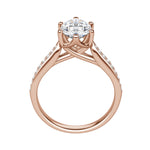 Load image into Gallery viewer, EDIT ACCENTED OVAL CUT MOISSANITE ENGAGEMENT RING
