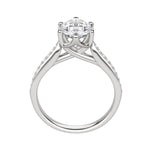 Load image into Gallery viewer, EDIT ACCENTED OVAL CUT MOISSANITE ENGAGEMENT RING