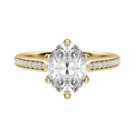 Load image into Gallery viewer, EDIT ACCENTED OVAL CUT MOISSANITE ENGAGEMENT RING